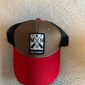 Sota MN Minnesota Clothing Co. Red and Brown Cap